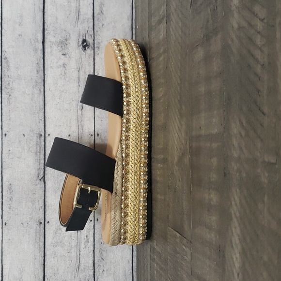 Seven Dials-Berenice Platform Sandals Black Size 5.5M - Picture 3 of 10